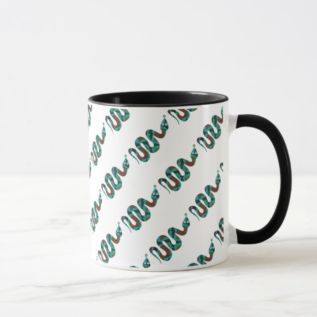 Caneca Cobra Brown e Teal Impressão Silhouette (Direita)
