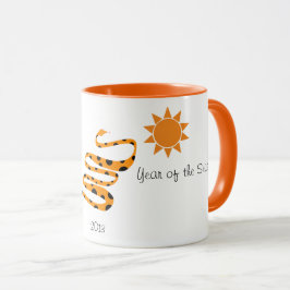 Caneca Cobra Chinês Zodiano Ano Monograma Crianças Divert
