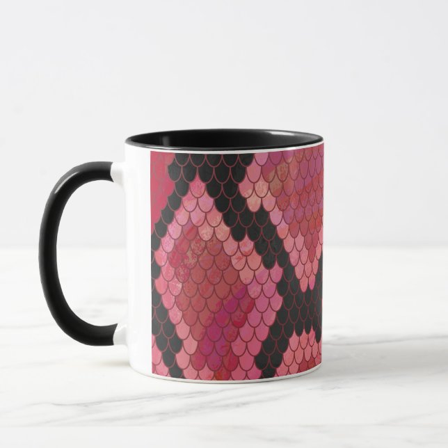 Caneca Cobra, preto e Impressão vermelho (Esquerda)
