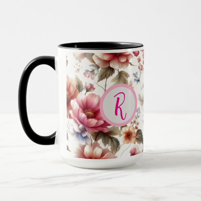 Caneca Cobrança De Café Personalizável E Floral (Esquerda)