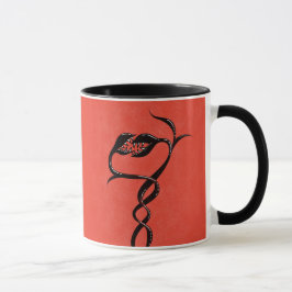 Caneca Cobras Góticos Vermelho E Preto
