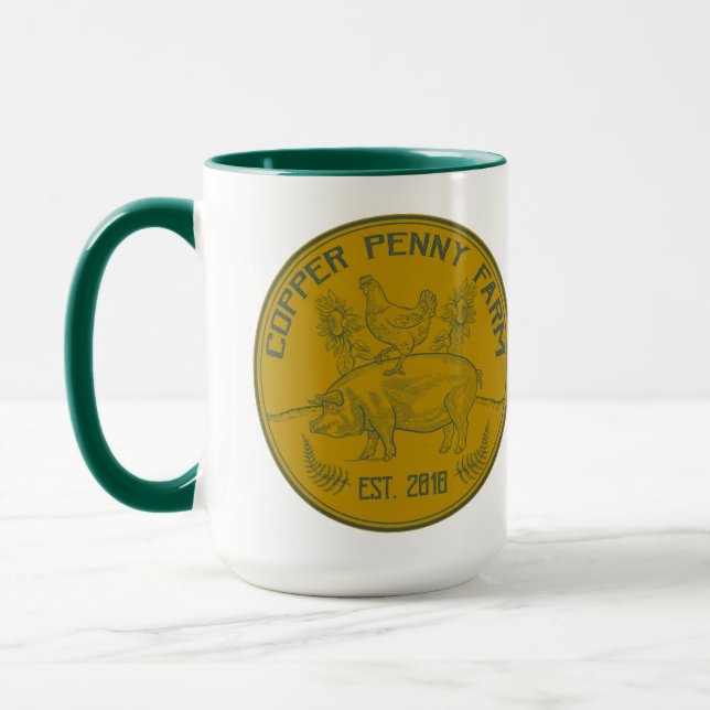 Caneca Cobre Penny Fazenda Mug (Esquerda)