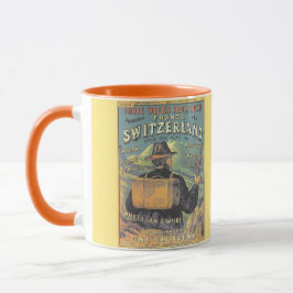 Caneca Cobrir do Guia de Turismo do Vintage Swiss Alps
