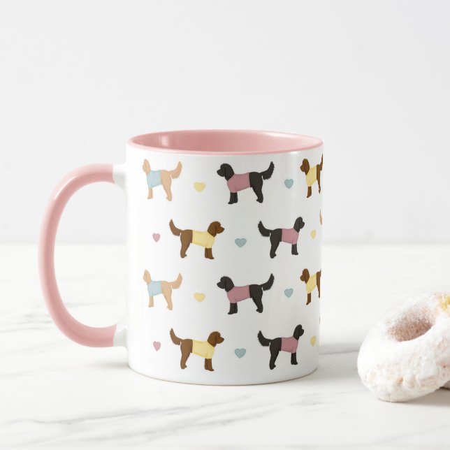 Caneca Cockapoos e Corações (Com Donut)