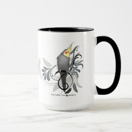 Caneca Cockatiel cinzento