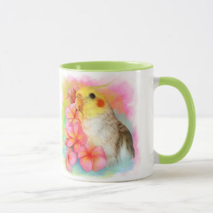 Caneca Cockatiel com frangipani