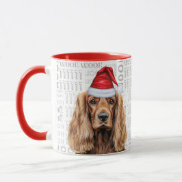 Caneca Cocker Spaniel Cachorro Papai Noel Au Au Natal