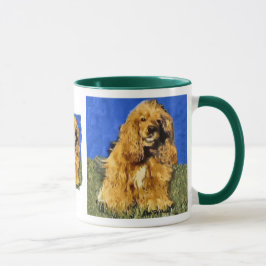 Caneca Cocker Spaniel Oferece Pinças Arte