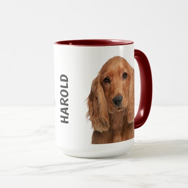 Caneca Cocker Spaniel Personalizado Mug (Frente Esquerda)