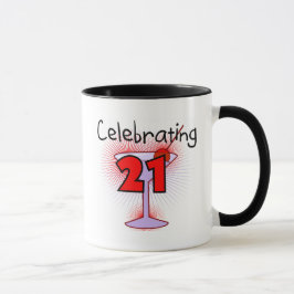 Caneca Cocktail que comemora 21 camisetas e presentes
