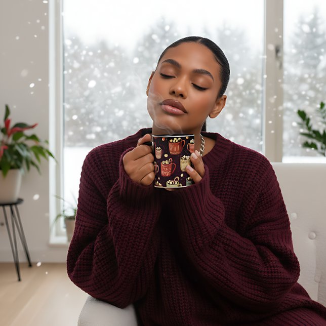 Caneca Coco Quente de Natal Boho (Criador carregado)