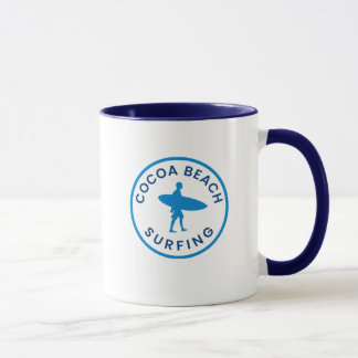 Caneca Cocoa Beach Surfing Coffee Mug