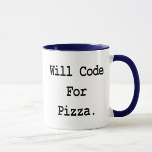 Caneca codará por pizza