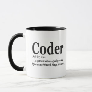 Caneca Coder Definition Funny Cute Computer Nerd Gift