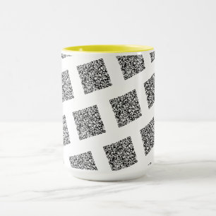 Caneca Código QR personalizado Informações de verificação
