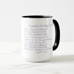 Caneca "Códigos de Mensagens de Idosos" Café/ Chá Persona
