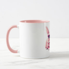 Caneca Coelhinho com Felz pascoa de óculos de sol