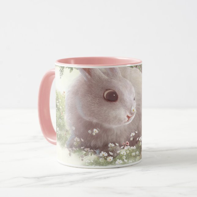 Caneca Coelhinho com Flores (Frente Esquerda)