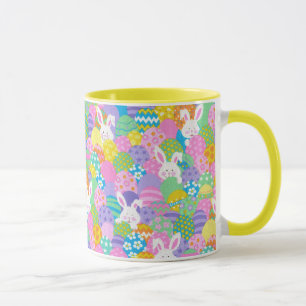 Caneca Coelhinho de Ovos Escondidos Bonitos Café Amarelo