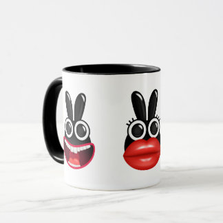 Caneca Coelhinho Engraçado Encarado Mug