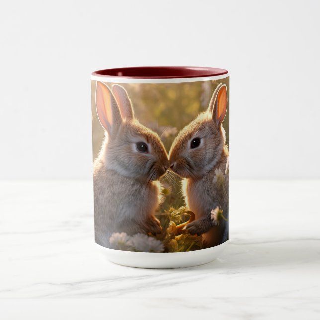 Caneca Coelhinhos Adoráveis no Design de Prado de Primave (Centro)