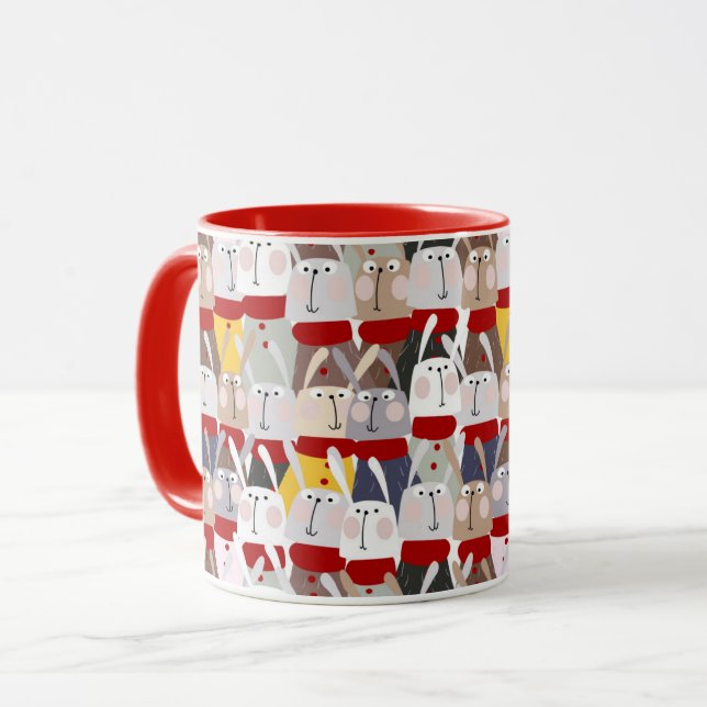 Caneca Coelhinhos Bonitos (Frente Esquerda)