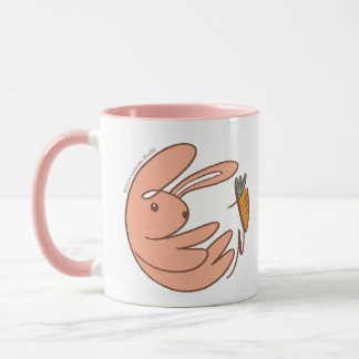 Caneca Coelhinhos bonitos e Arte Animal Cenoura