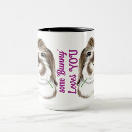 Caneca Coelho Adorável do Lop Felpudo Americano com Tulip