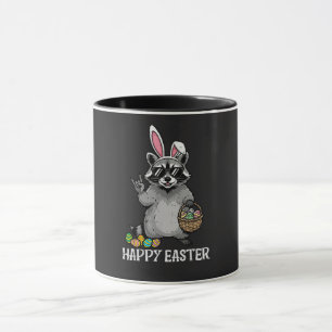 Caneca Coelho de Páscoa Guaxinim Feliz