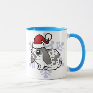 Caneca Coelho do Natal (cabelo liso da orelha flexível)