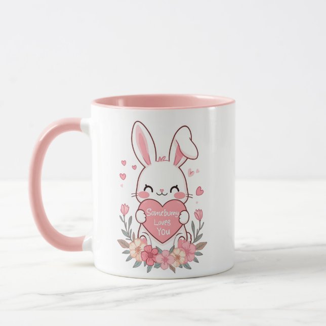 Caneca Coelho doce e flores (Esquerda)