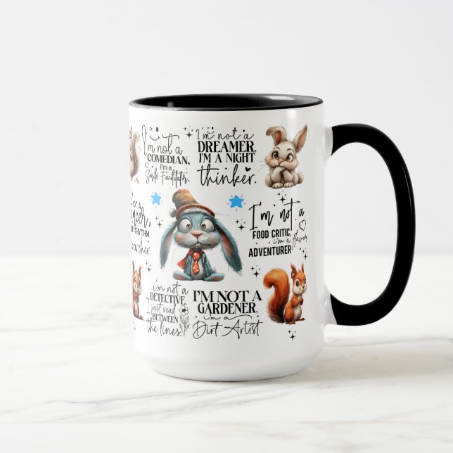 Caneca Coelho Engraçado Esquilha Cotações (Direita)