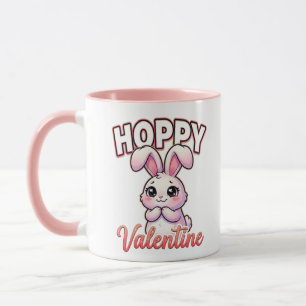 Caneca Coelho Fofo de São Valentim – Feliz Dia dos Namora