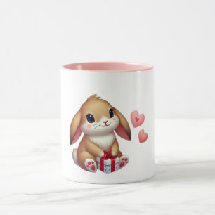 Caneca Coelho fofo do Dia dos Namorados 