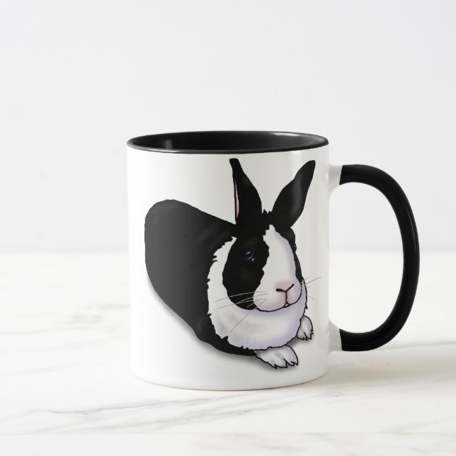 Caneca Coelho preto e branco (Direita)