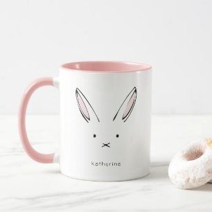 Caneca Coelho Simples E Bonito, Giramente Personalizado