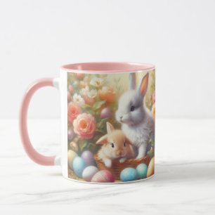 Caneca Coelhos Bonitos de Páscoa