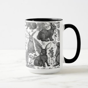 Caneca Coelhos e flora florestal2 Mug