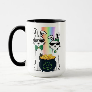 Caneca Coelhos Legais e Pote de Ouro