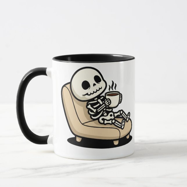Caneca Coffee Break – Grim Reaper Dark Humor Coffee (Esquerda)