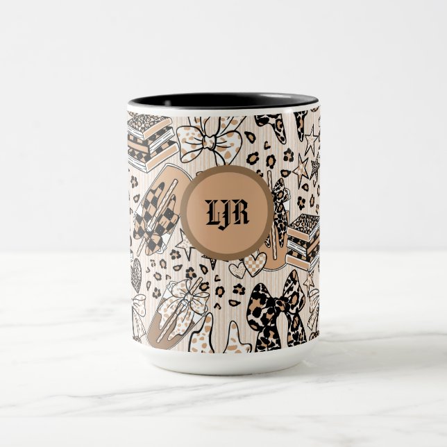Caneca Coffee Lover Leopard Print Mug (Centro)