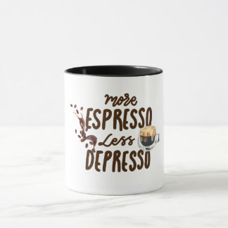 Caneca Coffee Lovers More Espresso Less Depresso