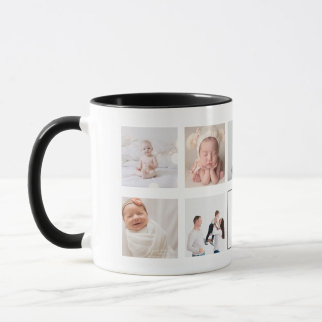 Caneca Coffee Mug | Colagem de Fotos Personalizada (Esquerda)