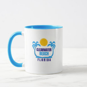 Caneca Coffee Mug da Flórida de Clearwater Beach