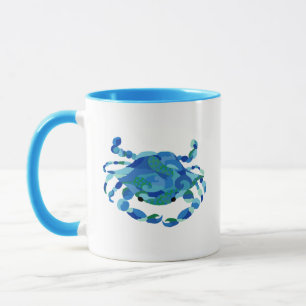 Caneca Coffee Mug De Caranguejo Azul