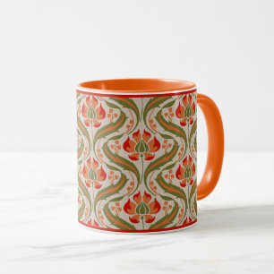 Caneca Coffee Mug de Persimmon Wildflower Damask