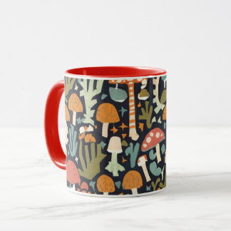 Caneca coffee mug mushrooms