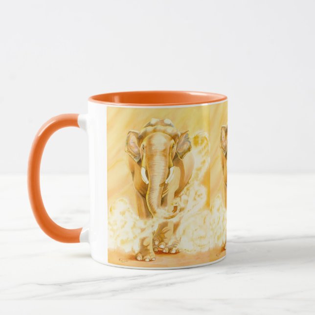 Caneca Coffee Mug with elephants, zoo animals (Esquerda)