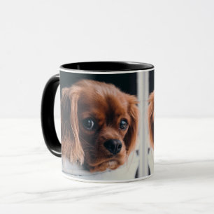 Caneca Cogão-de-Cavalier do Rei Charles Spaniel espelhad