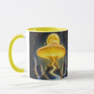 Caneca Cogumelo Amarelo Fantasia
